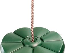 Green Plastic Disc Swing with Rope Silky and Weather Resistant