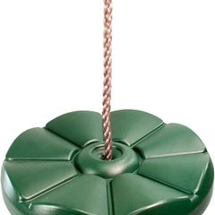 Green Plastic Disc Swing with Rope Silky and Weather Resistant