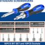 Screwdriver Set, 118 Pieces Magnetic Screwdriver Kit with Storage Rack Including 12 Precision Screwdrivers, Used for Furniture Repair, Assembly Assembly and Electronics Repair Image 2