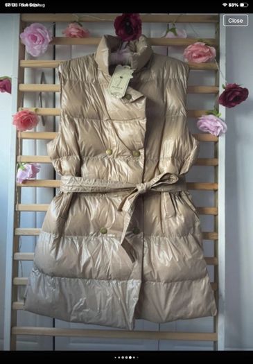gilet Bnwt Azara beige tie belt gilet TU sizing
