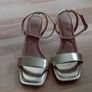NEW LOOK gold Sandals wide fit size 4 Image 2