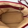 Red Leather Italian Made Handbag Image 6