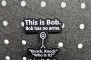 Bob joke enamel pin