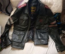 Leon Kennedy RE6 Real leather biker jacket, Slim M