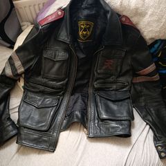 Leon Kennedy RE6 Real leather biker jacket, Slim M