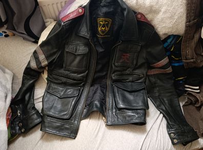 Leon Kennedy RE6 Real leather biker jacket, Slim M