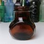 58 - Beautiful Vintage 4oz Bovril Dark Brown Glass Embossed Letters Jar Image 3