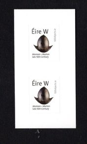 2021 Ireland 100 Objects Morion Helmet Self-adhesive W Definitive Stamp ex booklet by Philatelic Bureau Pair Mint Never Hinged (MNH)