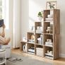 New Display 10 Cube Staircase Bookcase Storage Unit (Camel brown) FREE P&P Image 6