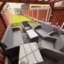 8 seater Rattan Garden Furniture Set (Sofa, Armchairs & Tables) - No Cushions Image 2