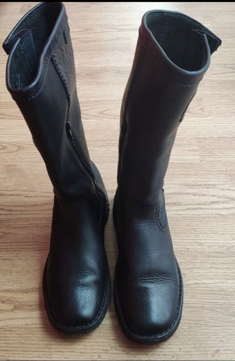 Clarks Originals Black Pebbled Leather Tall Knee High Boots  UK 6 / EU 39