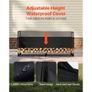 2.4m Outdoor Firewood Rack with Cover, 244 cm x 36 cm x 117 cm, Heavy Duty Firewood Holder & 600D Oxford Waterproof Cover for Fireplace, Patio, Indoor/Outdoor Log Storage Rack for 1/2 Cord of Image 2