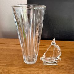 Galway Crystal Vase & Sailboat Ornament
