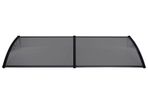 Door Canopy Black 240x80 cm PC