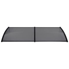 Door Canopy Black 240x80 cm PC
