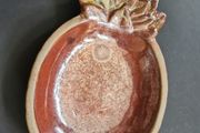 Vintage Retro clay ceramic plate, Tinket Tray, jewellery tray, handmade