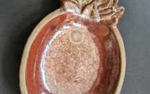 Vintage Retro clay ceramic plate, Tinket Tray, jewellery tray, handmade