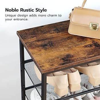 NEW SALE | Shoe Rack, 5-Tier Shoe Organizer, Shoe Storage Rack for 16-20 Pairs, Adjustable Mesh Shelves, Shoe Storage Unit for Entryway, Metal Frame, Sturdy, Industrial, Rustic Brown