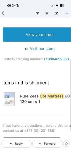 baby cot and mattress