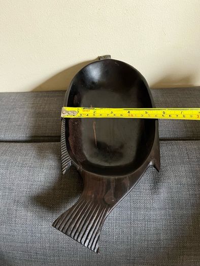 Hand carved ebony wood bowl