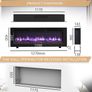 Wilton 50"/127cm Electric Fireplace, Wall Mounted, Recessed, Freestanding, Logs & Crystals Included 9 Colour Flame Effect, Media Wall Compatible, 900W - 1800W Heater, Remote Image 3