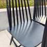 Set of 4 Black Windsor Dining Chairs | Farrow & Ball Railings Image 2