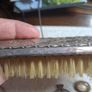 Edwardian silver hallmarked clothes brush. Image 7