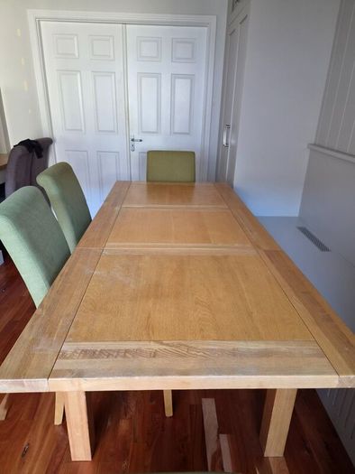 Solid Oak Dining Table and chairs