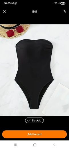 Ladies strapless swimsuit