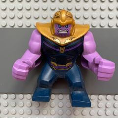 lego super heroes sh0504 Thanos minifigure- Large Figure, Dark Blue Outfit, Medium Lavender Arms, Pearl Gold Helmet