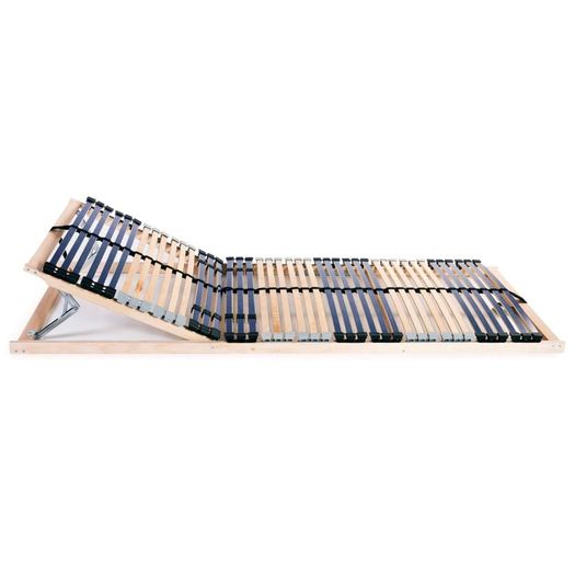 Slatted Bed Bases 2 pcs with 42 Slats 7 Zones 90x200 cm