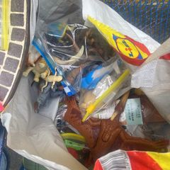 bag of toys and figures