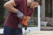 500W Electric Hammer Drill, Powerful 0-49,300 BPM for Masonry and Concrete, Compact Design with Side Handle