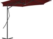 Outdoor Parasol with Steel Pole Bordeaux Red 300x230 cm