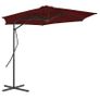 Outdoor Parasol with Steel Pole Bordeaux Red 300x230 cm Image 5