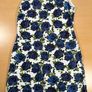 Laura Ashley Womens Dress White A-Line Linen Blue Rose Floral Print Retro SZ 10 Image 2