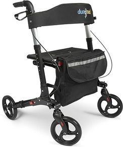 Lightweight Foldable Rollator - Easy Foldable for Boot Foldable Travel - Height Adjustable - Includes Practical Bag Under Seat - Walking Trolley - Walking Aid - Walking Aid - Black