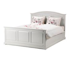 IKEA BIRKELAND Double Bed + Bedside Table
