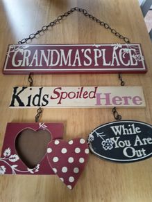 Wooden Grandmother's Place Sign