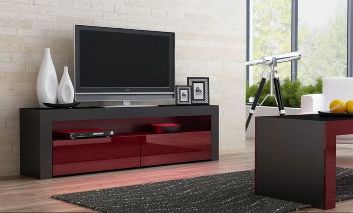LED Light TV Stand Living Room Furniture