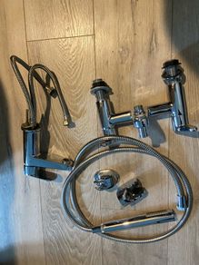 Bath and sink mixer taps and shower head