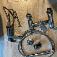 Bath and sink mixer taps and shower head