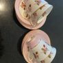 Beautiful pink and floral Royal Tara cups and saucers and plates Image 3
