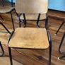 Adult size industrial Mid Century chairs Image 5