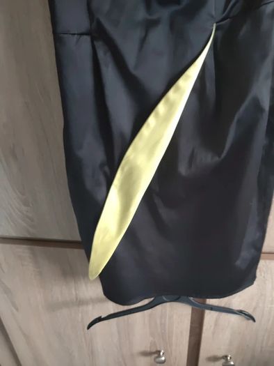 inspired by Angelina Jolie style dress size small strapless black yellow