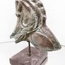Horse Sculpture - Patinated Bronze, Marble (Signed) Image 8