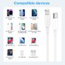 USB C to Lightning Cable 2Pack 1M +2M MFi Certified, Fast Charging USB C iPhone Charger Cable Lead for Apple iPhone 14 13 12 11 Pro Max X XR XS 8 Plus, for iPad- Type C to Lightning Cable Image 7