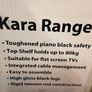 TV Tables Black Toughened Piano Glass 3 Tier 80 cm Wide Image 4