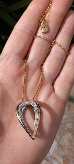 Swarovski Groove Pendant in Gold Plated