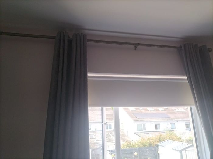 Black Ikea Unit, Mirror, Storage Set and Curtains
